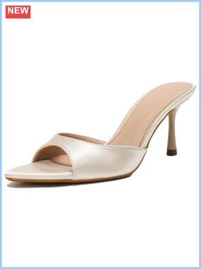 Women's Pointed Toe Stiletto Heel Mule Sandals Slip On Backless High Heel Slide